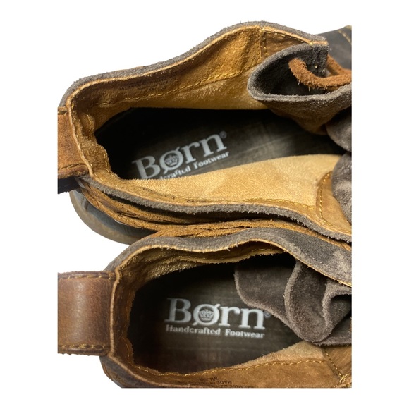 BORN Temple Rust Brown Distressed Leather Suede Ankle Boot Women's 9.5 F32529 - Picture 5 of 6